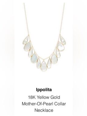 ✨Ippolita 18K Gold MOP Collar Necklace NWOT Rare Iconic
